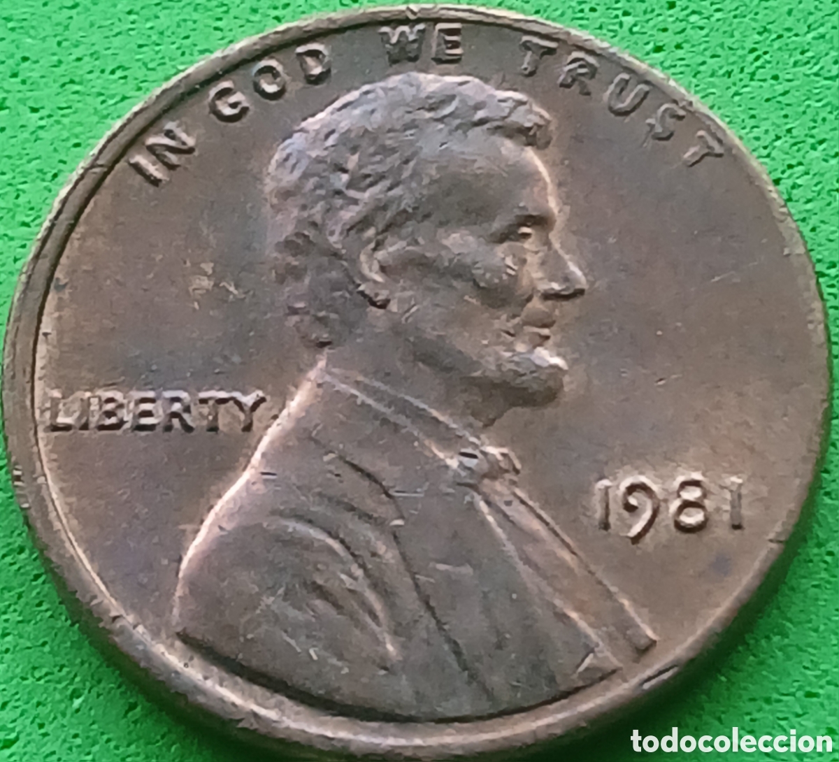 Monedas antiguas de Am&eacute;rica: USA one cent 1981 km#201 sin marca de ceca