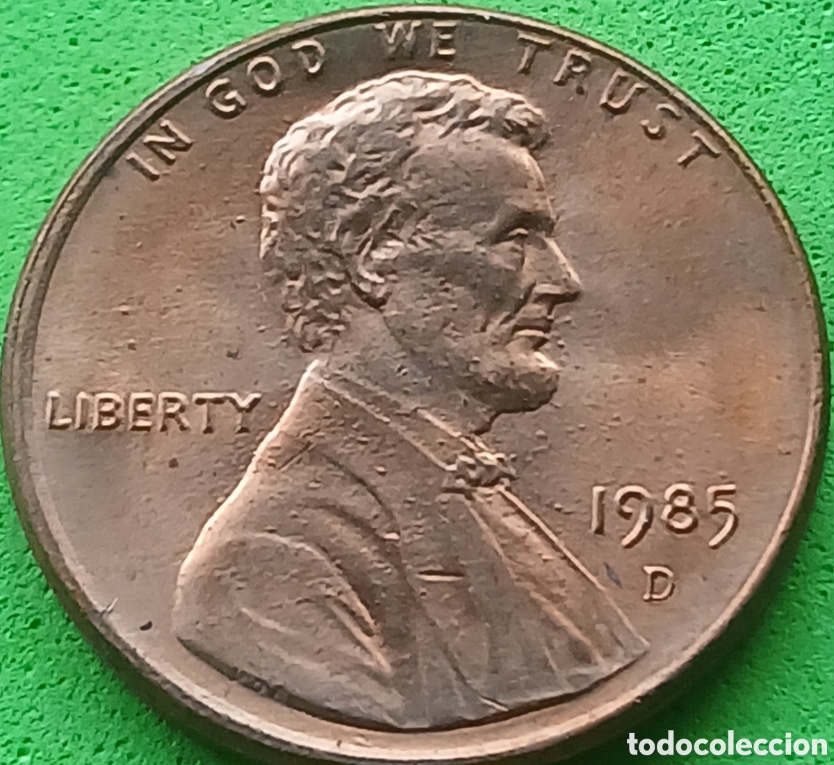 Monedas antiguas de Am&eacute;rica: USA one cent 1985 D km#201b