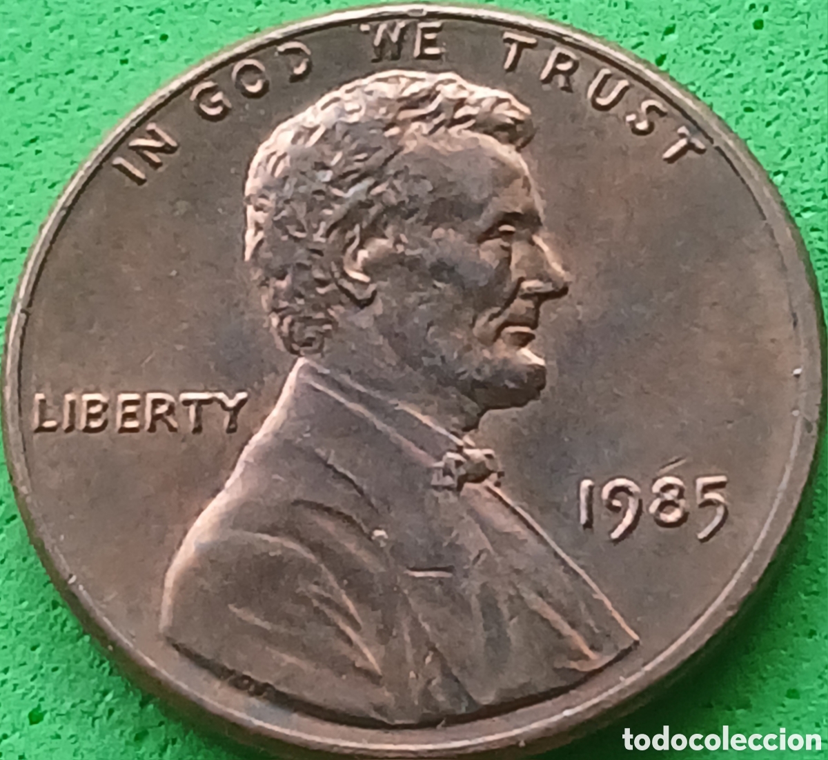 Monedas antiguas de Am&eacute;rica: USA one cent 1985 km#201b sin marca de ceca