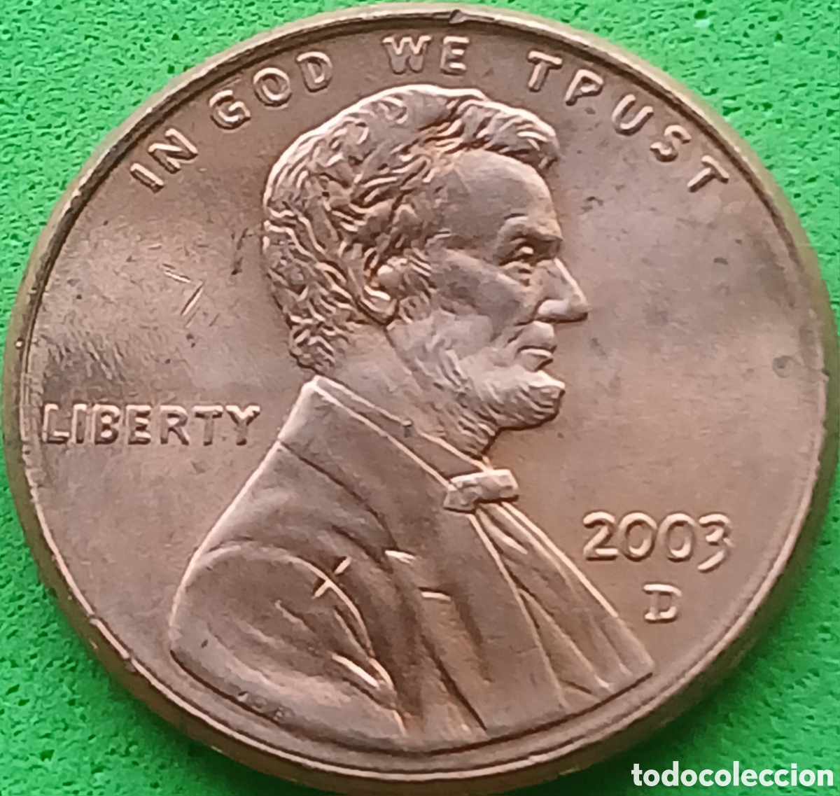 Monedas antiguas de Am&eacute;rica: USA one cent 2003 D km#201b