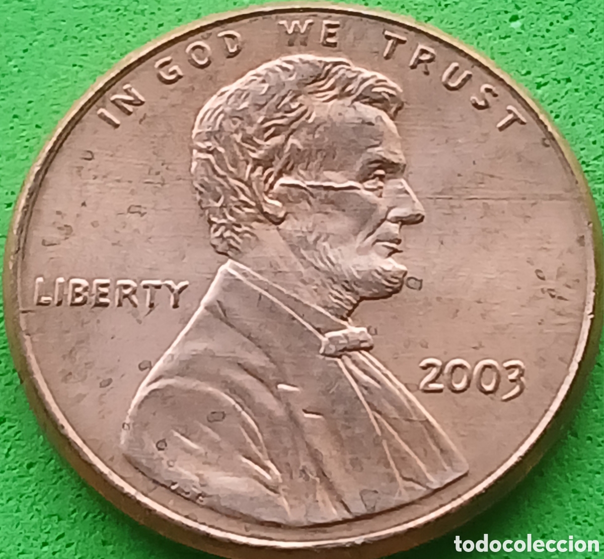 Monedas antiguas de Am&eacute;rica: USA one cent 2003 km#201b sin marca de ceca