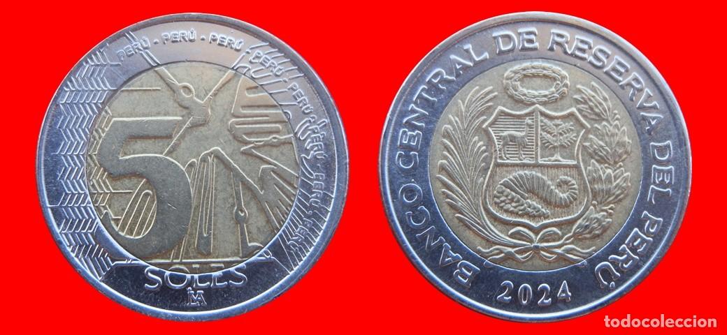Monedas antiguas de Am&eacute;rica: 5 NUEVOS SOLES 2024 PERU-154267