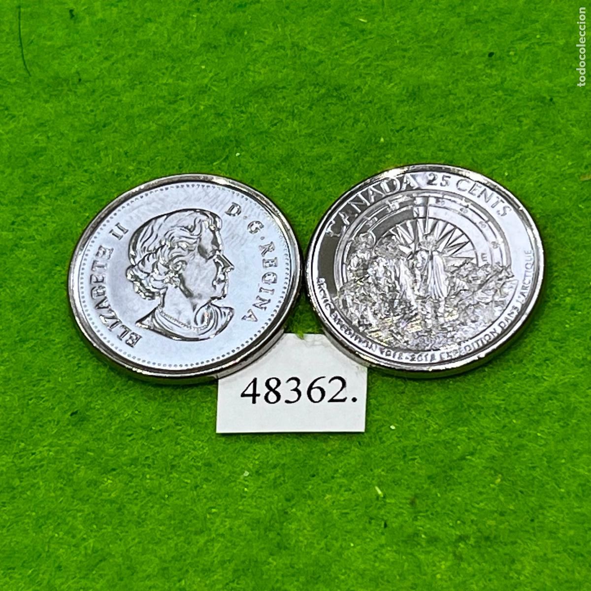 Monedas antiguas de Am&eacute;rica: Canada 25 c&eacute;ntimos 2013, Expedici&oacute;n &Aacute;rtica Canadiense, una moneda, 48362