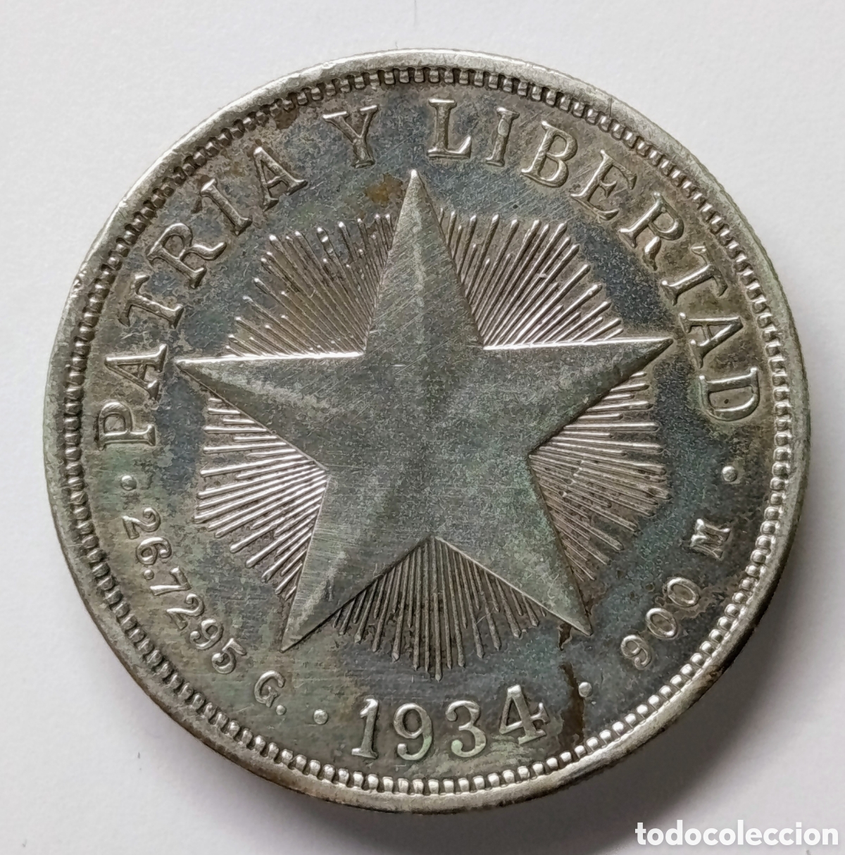 Monedas antiguas de Am&eacute;rica: CUBA. MONEDA DE PLATA DE LA PRIMERA REP&Uacute;BLICA. 1934. PLATA. 0,900.