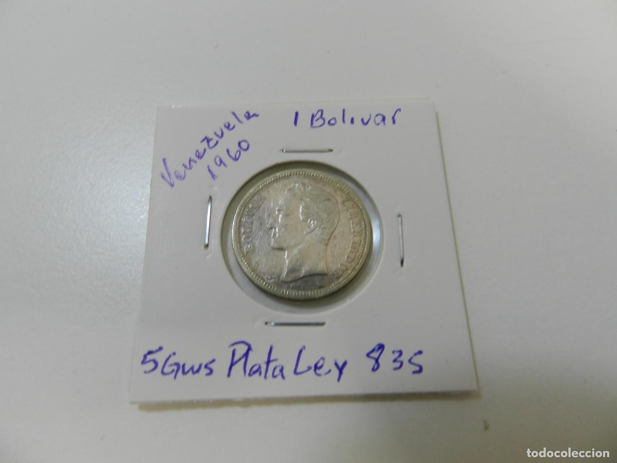 Monedas antiguas de Am&eacute;rica: Moneda 1 bol&iacute;var 1960 (plata)