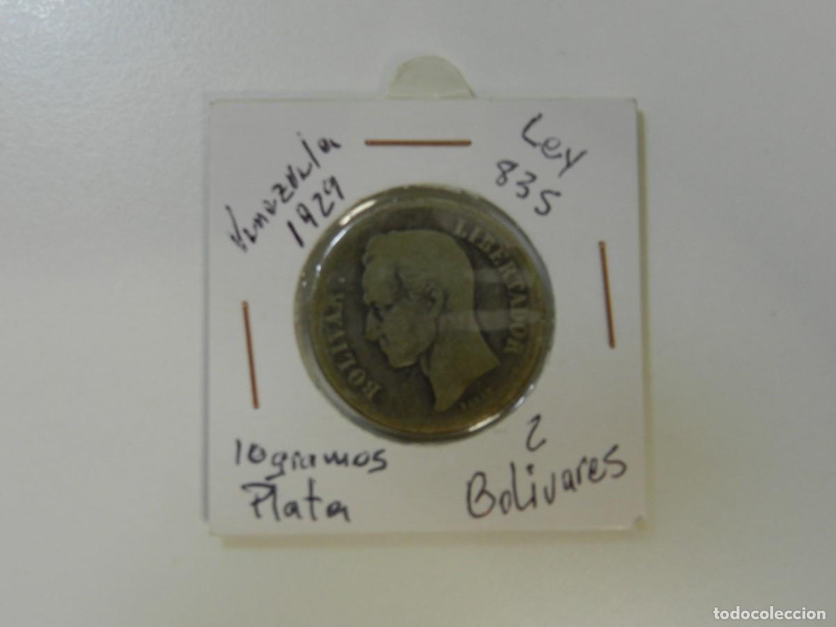 Monedas antiguas de Am&eacute;rica: Moneda 2 bol&iacute;vares 1929 (plata)