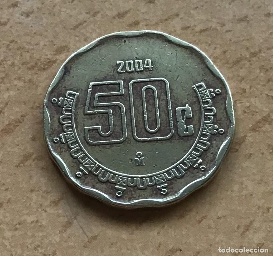 Monedas antiguas de Am&eacute;rica: 50 centavos de M&eacute;xico (M&eacute;jico). A&ntilde;o 2004