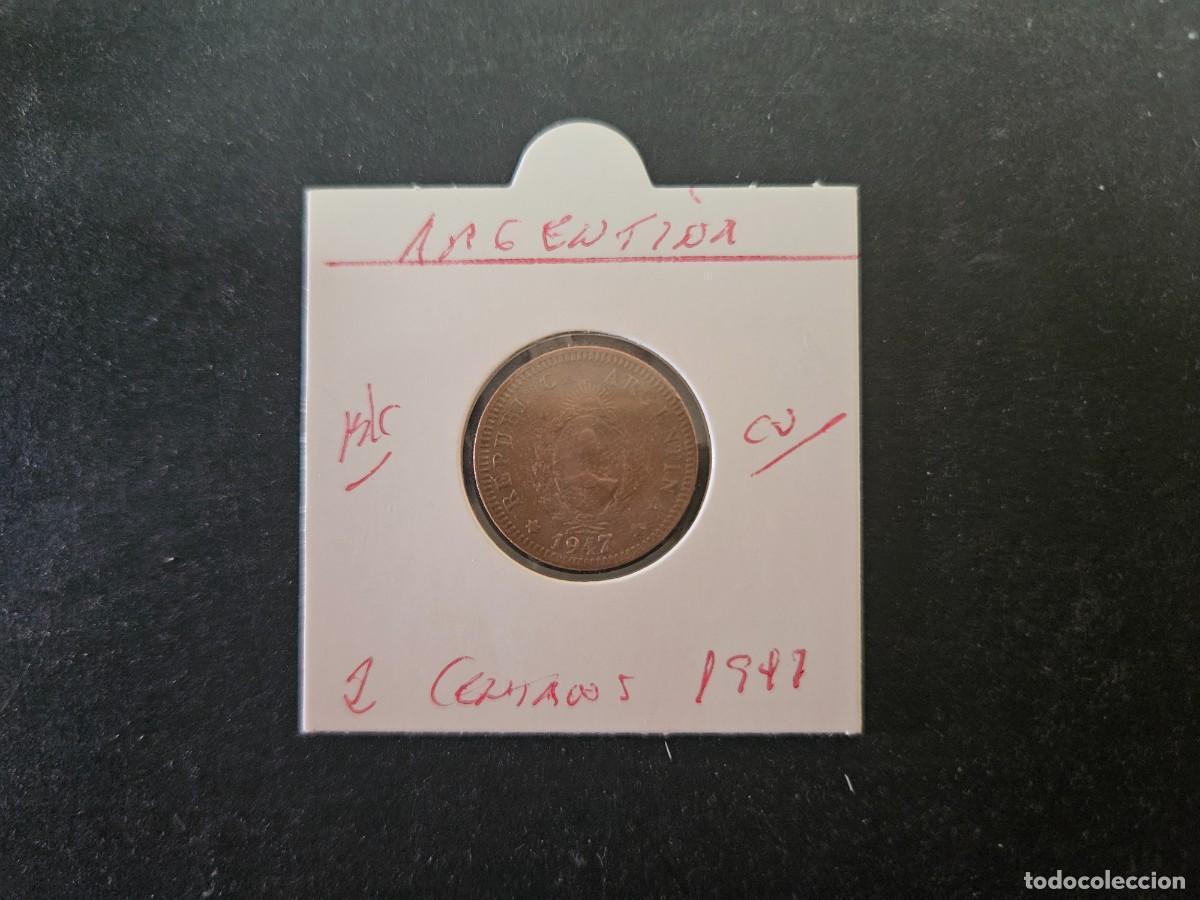 Monedas antiguas de Am&eacute;rica: ARGENTINA 2 CENTAVOS 1947 BC KM=8a (COBRE)