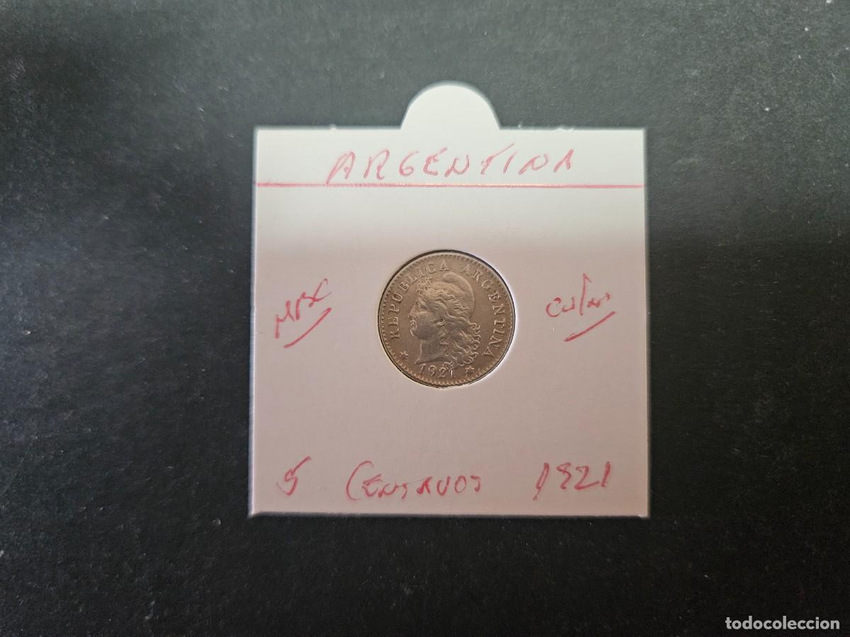 Monedas antiguas de Am&eacute;rica: ARGENTINA 5 CENTAVOS 1921 MBC KM=34 (COBRE-NIQUEL)
