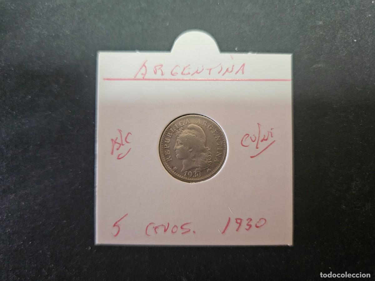 Monedas antiguas de Am&eacute;rica: ARGENTINA 5 CENTAVOS 1930 BC KM=34 (COBRE-NIQUEL)
