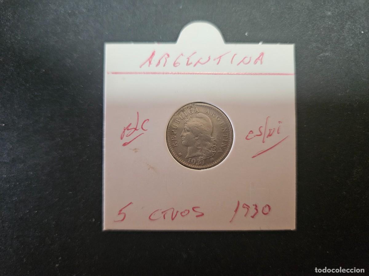Monedas antiguas de Am&eacute;rica: ARGENTINA 5 CENTAVOS 1930 BC KM=34 (COBRE-NIQUEL)