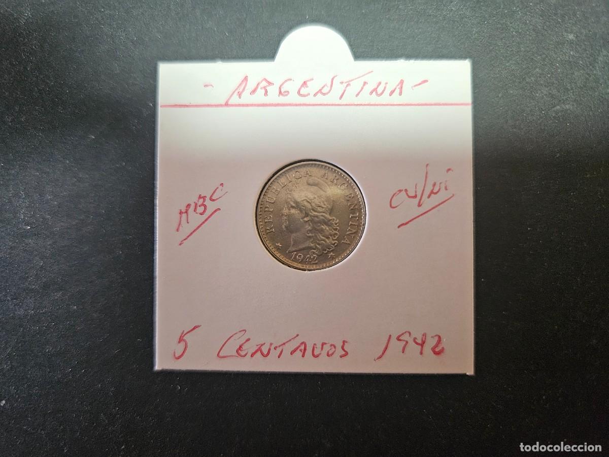 Monedas antiguas de Am&eacute;rica: ARGENTINA 5 CENTAVOS 1942 MBC KM=34 (COBRE-NIQUEL)