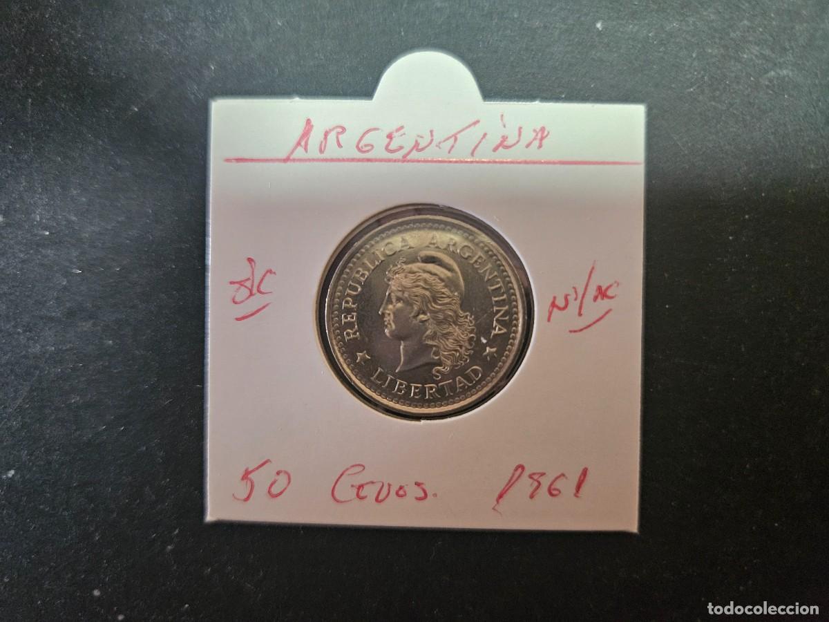 Monedas antiguas de Am&eacute;rica: ARGENTINA 50 CENTAVOS 1961 S/C KM=56 (NIQUEL-ACERO)