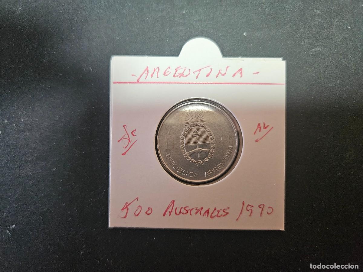 Monedas antiguas de Am&eacute;rica: ARGENTINA 500 AUSTRALES 1990 S/C KM=104 (ALUMINIO)