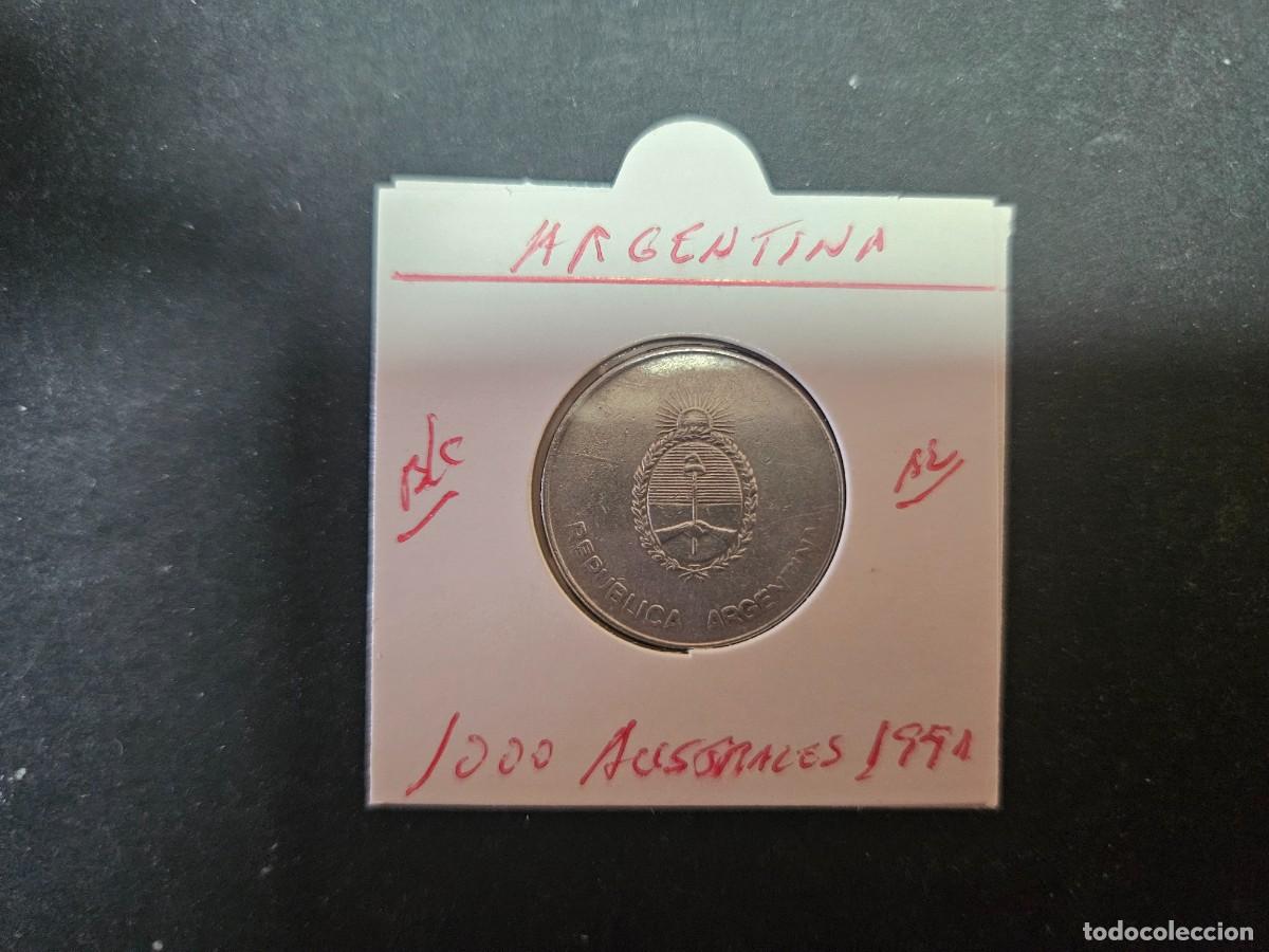 Monedas antiguas de Am&eacute;rica: ARGENTINA 1000 AUSTRALES 1991 BC KM=105 (ALUMINIO)