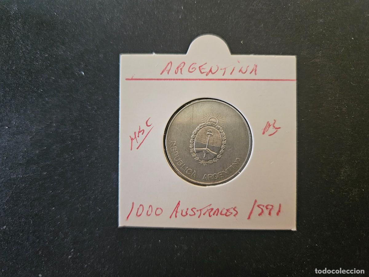 Monedas antiguas de Am&eacute;rica: ARGENTINA 1000 AUSTRALES 1991 MBC KM=105 (ALUMINIO)