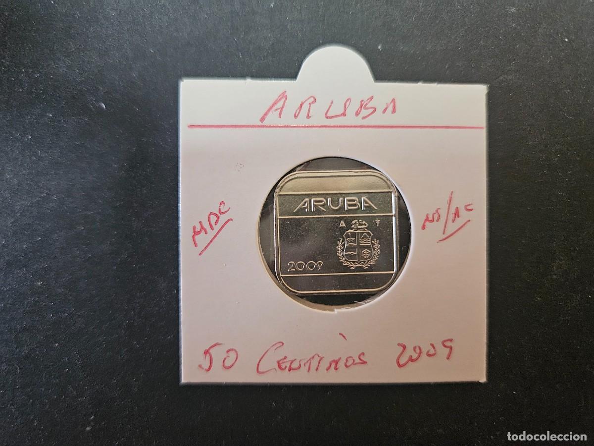 Monedas antiguas de Am&eacute;rica: ARUBA 50 CENTIMOS 2009 MBC KM=4 (NIQUEL-ACERO)