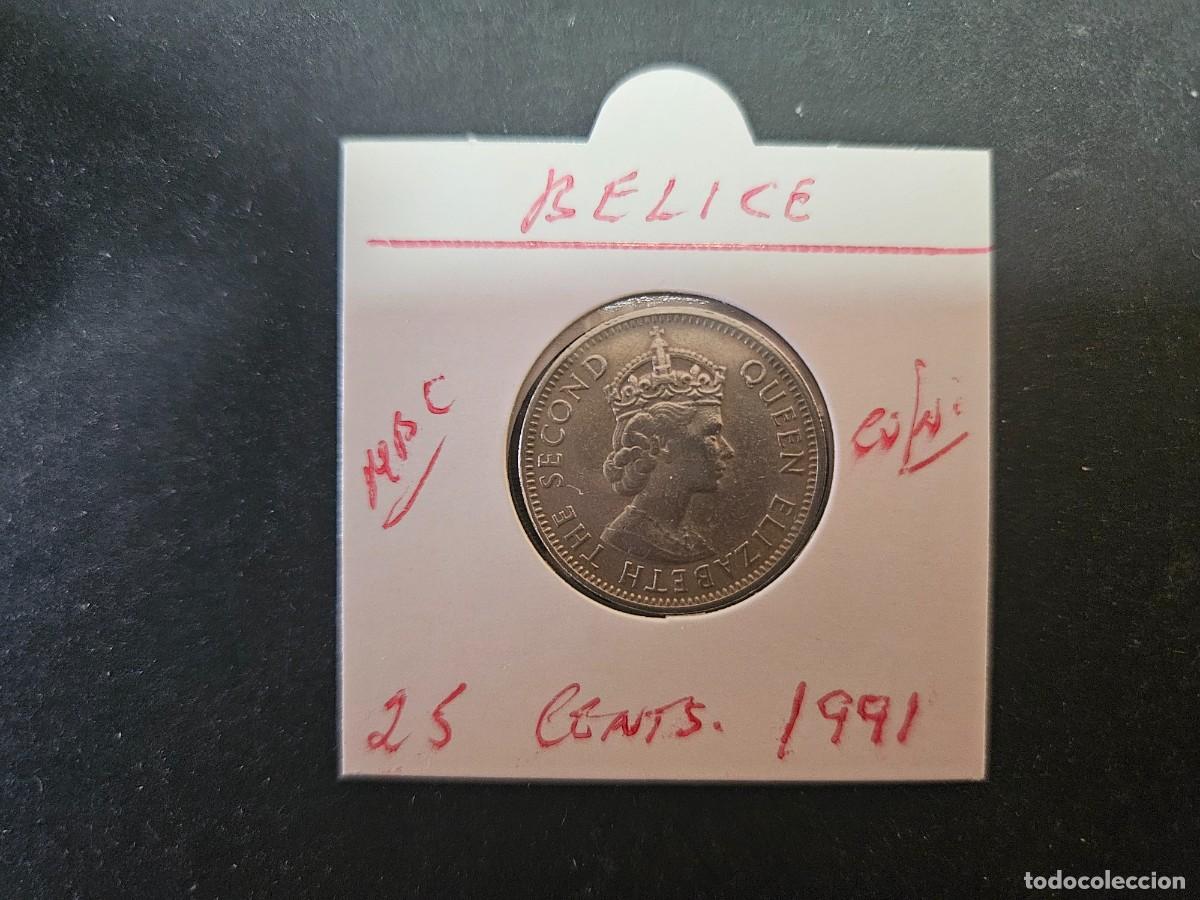 Monedas antiguas de Am&eacute;rica: BELIZE 25 CENTIMOS 1991 MBC KM=36 (CUPRONIQUEL)