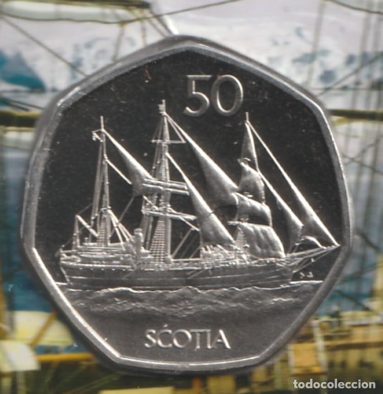 Monedas antiguas de Am&eacute;rica: Territorio Ant&aacute;rtico Brit&aacute;nico 50 peniques, HMS Terror 2021 KM# 43