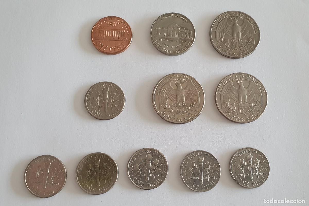 Monedas antiguas de Am&eacute;rica: LOTE MONEDAS DOLAR EE.UU.