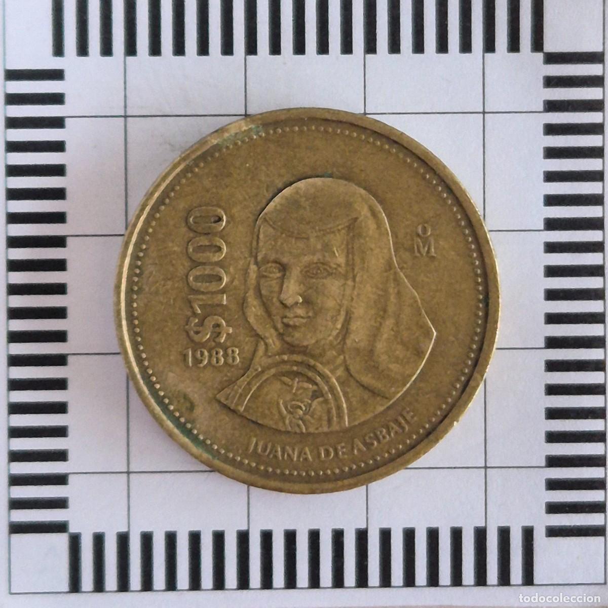 Monedas antiguas de Am&eacute;rica: 1000 PESOS, M&Eacute;XICO. 1988. (KM#536).