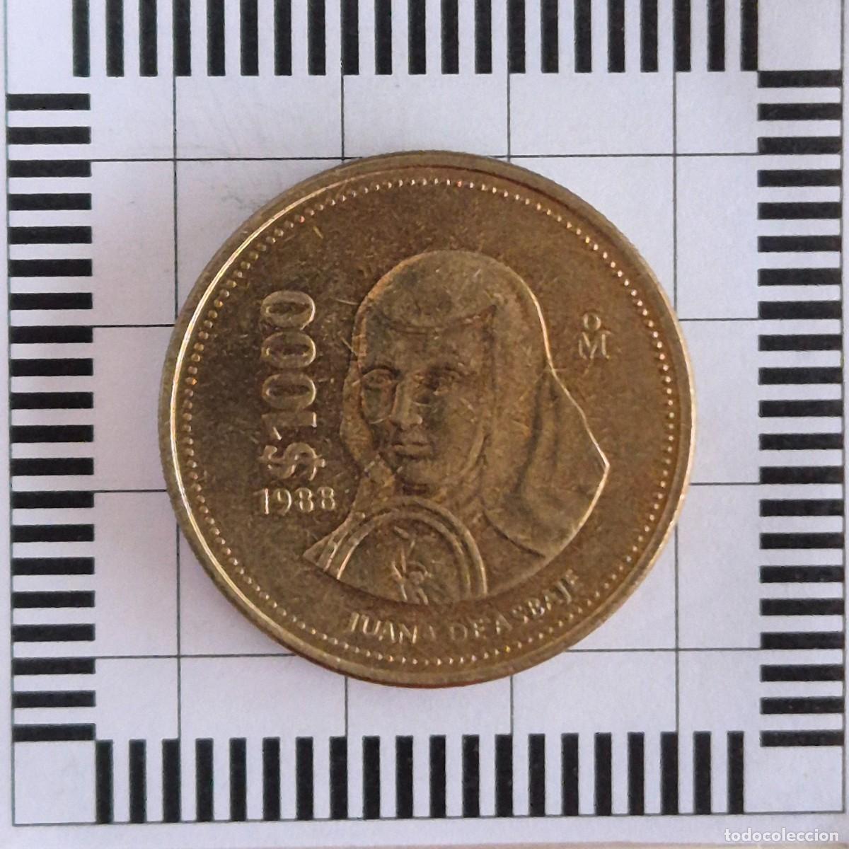 Monedas antiguas de Am&eacute;rica: 1000 PESOS, M&Eacute;XICO. 1988. (KM#536).