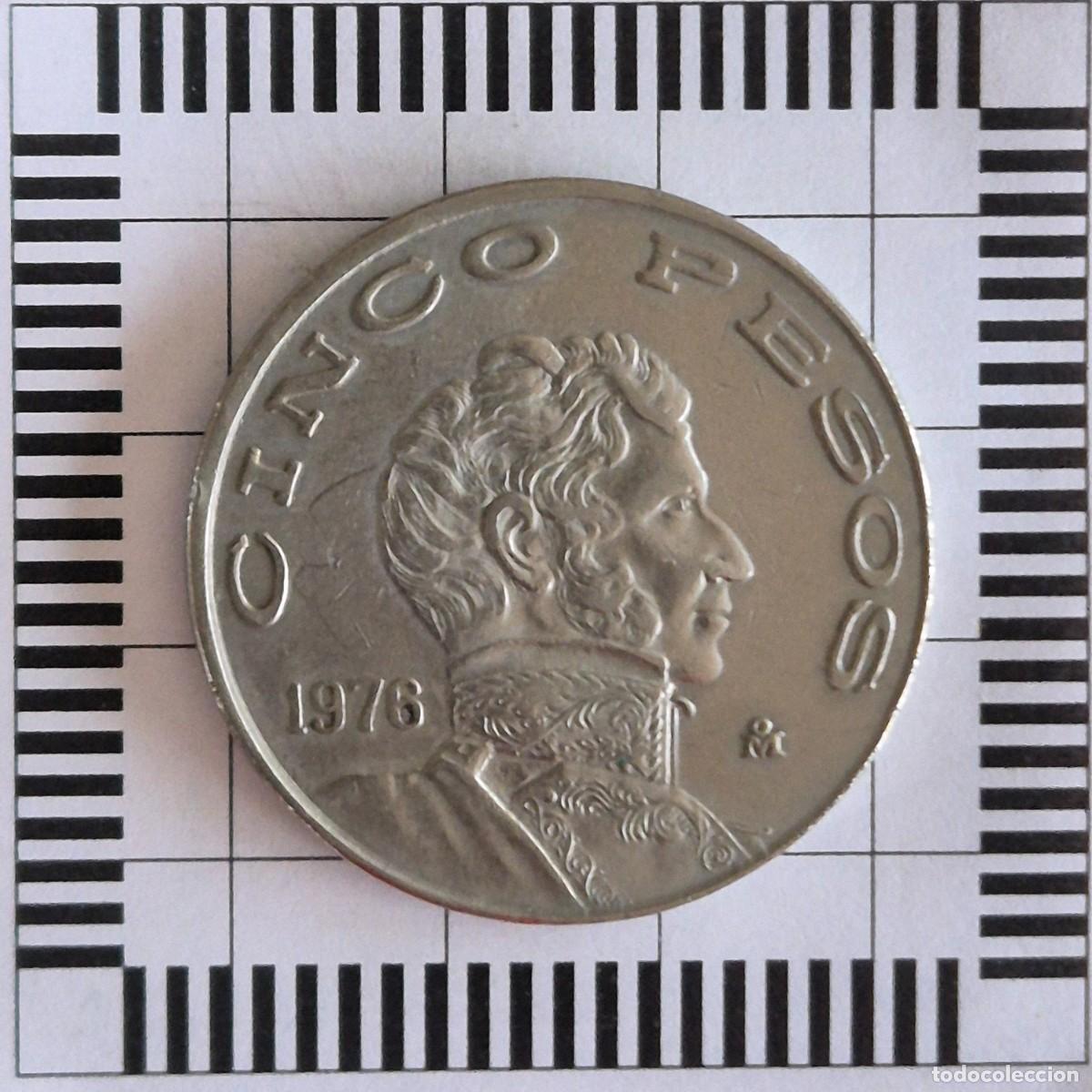 Monedas antiguas de Am&eacute;rica: 5 PESOS, M&Eacute;XICO. 1976. (KM#472).