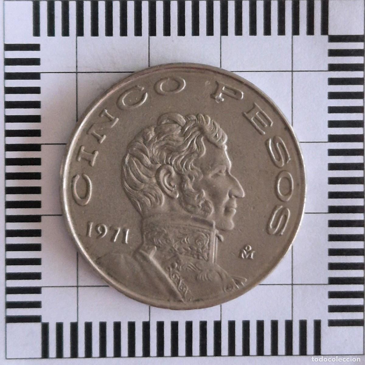Monedas antiguas de Am&eacute;rica: 5 PESOS, M&Eacute;XICO. 1971. (KM#472).