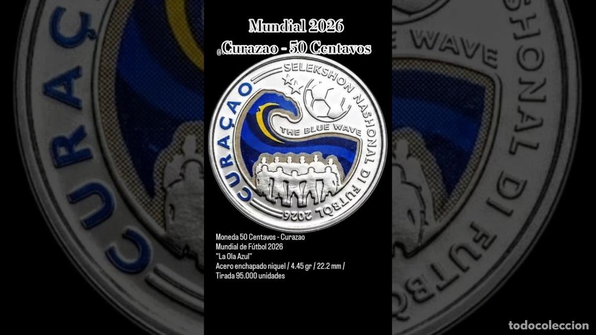 Monedas antiguas de Am&eacute;rica: Curazao 50 centavos 2026 - Copa Mundial de la FIFA 2026 multicolor