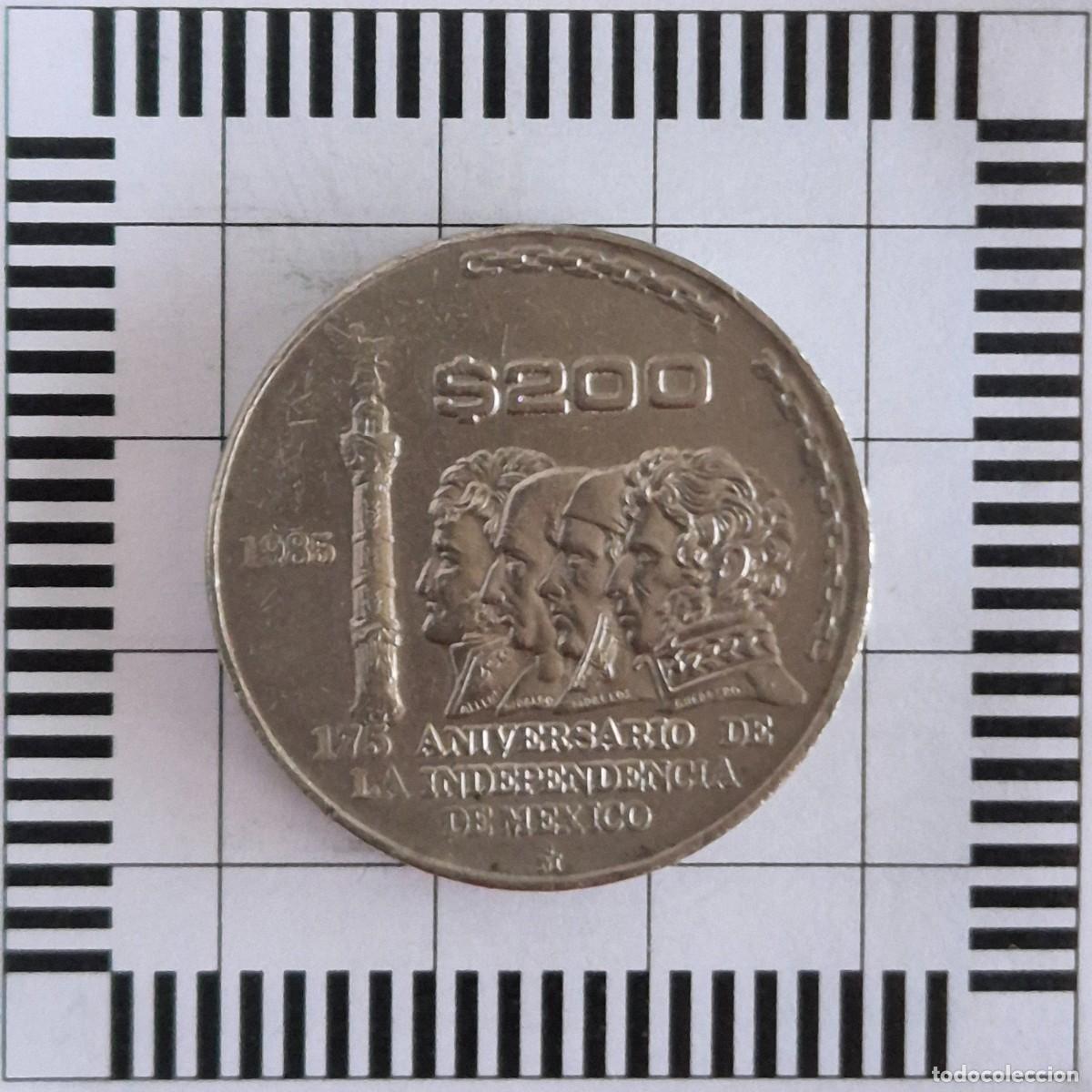 Monedas antiguas de Am&eacute;rica: 200 PESOS, M&Eacute;XICO. 1985. (KM#509).