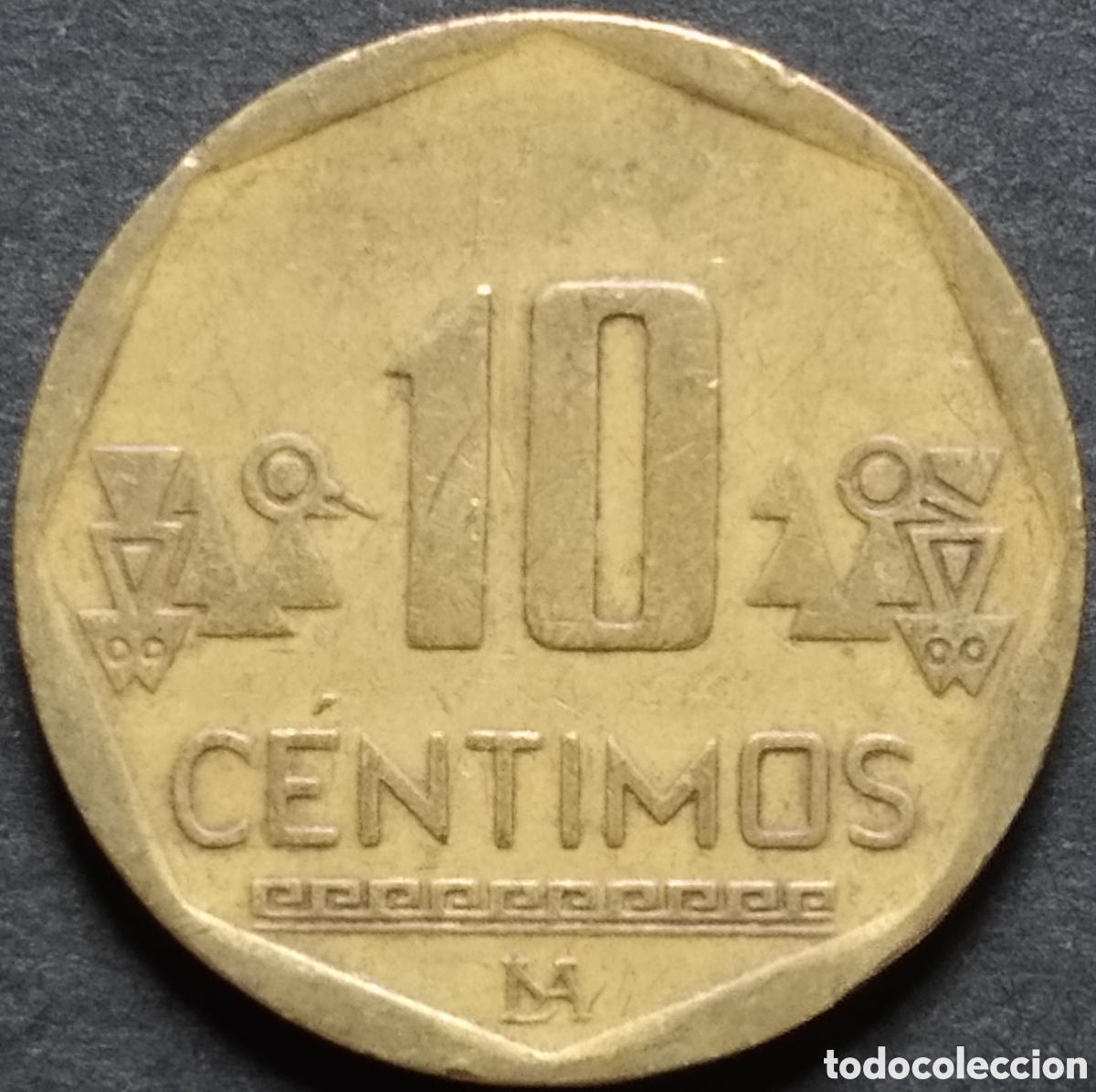 Monedas antiguas de Am&eacute;rica: MONEDA - PER&Uacute; 10 CENTIMOS 2014