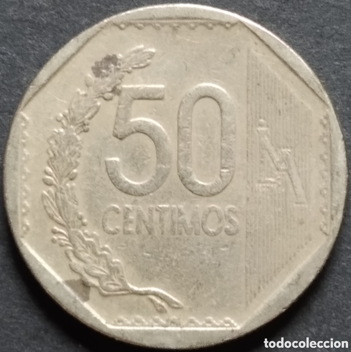 Monedas antiguas de Am&eacute;rica: MONEDA - PER&Uacute; 50 CENTIMOS 2015