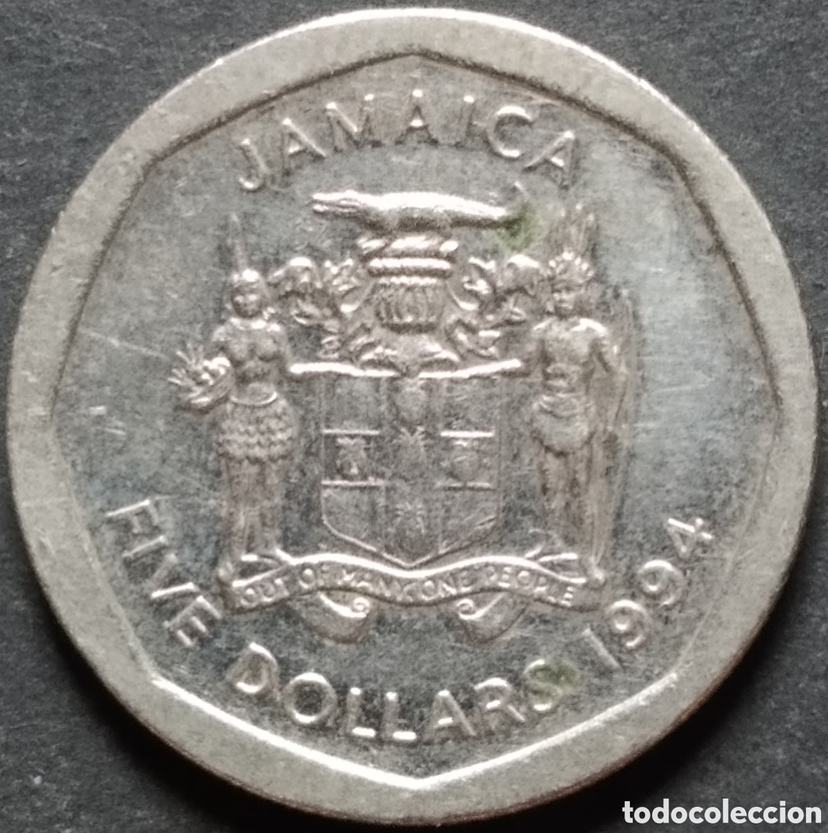 Monedas antiguas de Am&eacute;rica: MONEDA - JAMAICA 5 DOLLARES 1994