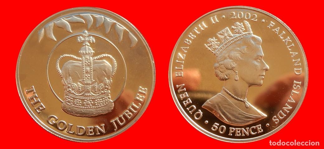 Monedas antiguas de Am&eacute;rica: 50 PENIQUES PENCE 2002 SIN CIRCULAR ISLAS MALVINAS FALKLAND-9624SC