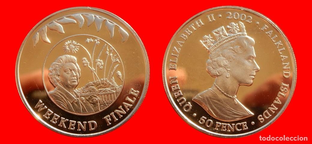 Monedas antiguas de Am&eacute;rica: 50 PENIQUES PENCE 2002 SIN CIRCULAR ISLAS MALVINAS FALKLAND-9625SC