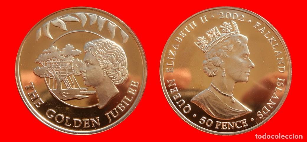 Monedas antiguas de Am&eacute;rica: 50 PENIQUES PENCE 2002 SIN CIRCULAR ISLAS MALVINAS FALKLAND-9627SC