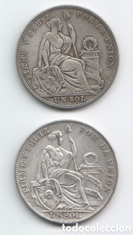Alte M&uuml;nzen aus Amerika: 1 sol Per&uacute; plata 0.500 varios a&ntilde;os