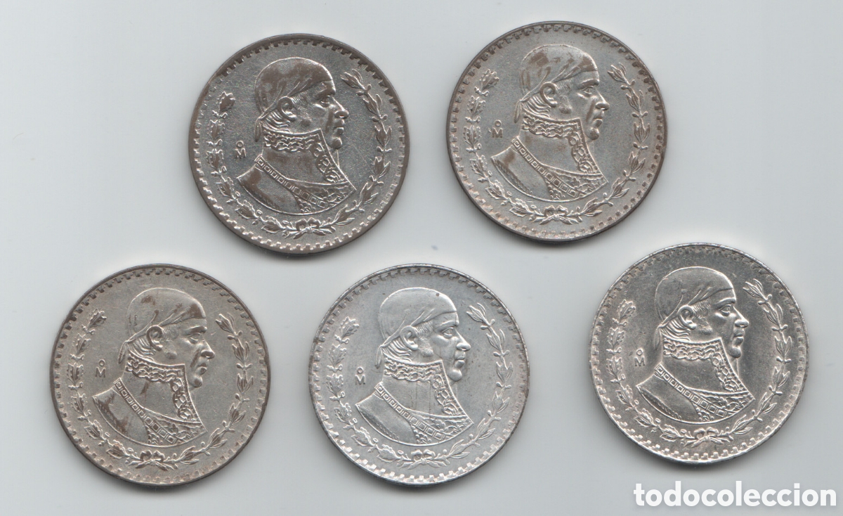 Old Coins of America: 1 peso M&eacute;xico Tepalcate plata 0.100