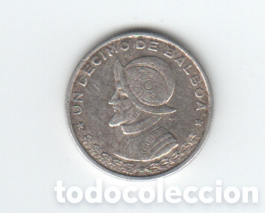 Monedas antiguas de Am&eacute;rica: 1/10 balboa Panam&aacute; 1961 plata 0.900