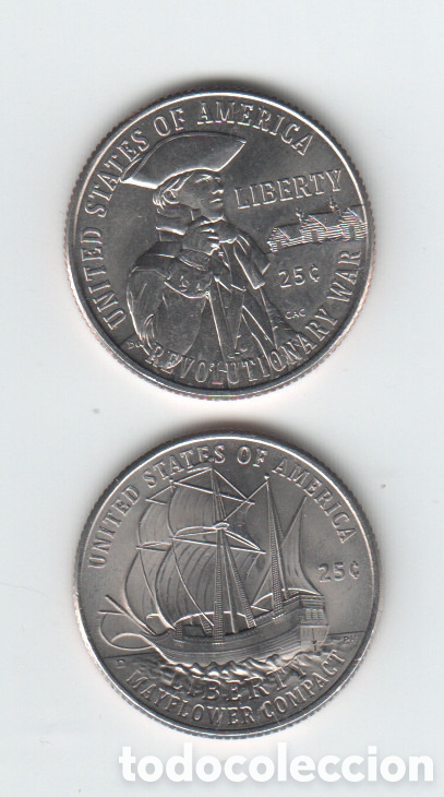 Monedas antiguas de Am&eacute;rica: Lote 2 monedas 25 cents EEUU 2026