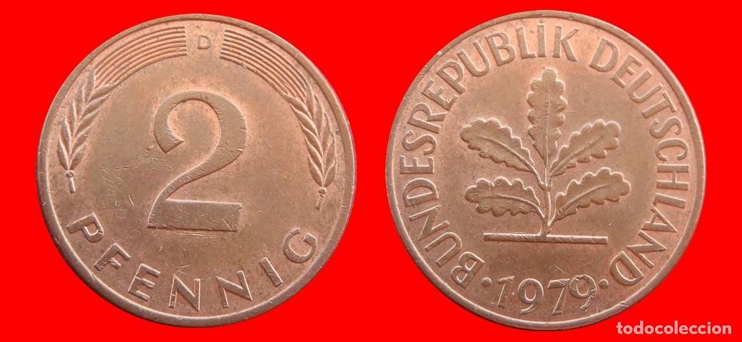 Old Coins of America: 2 PFENNIG 1979-D BRD ALEMANIA-154418