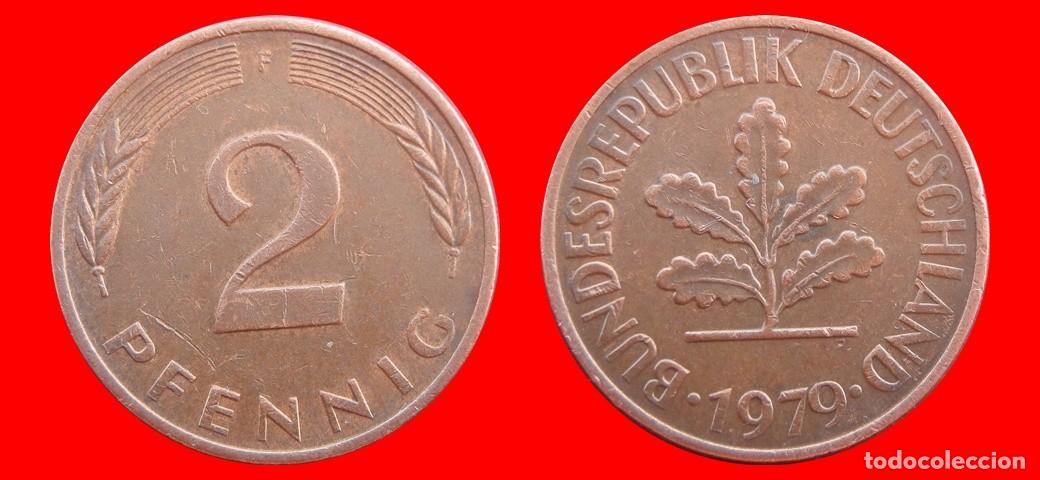 Old Coins of America: 2 PFENNIG 1979-F BRD ALEMANIA-154419