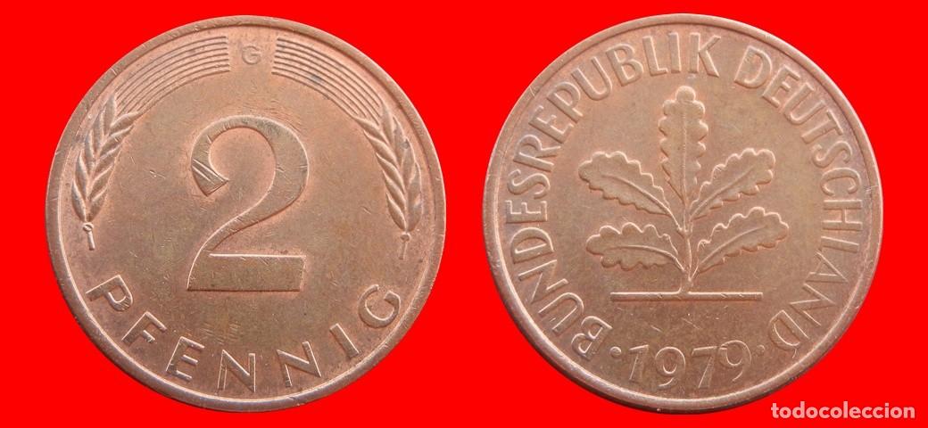 Old Coins of America: 2 PFENNIG 1979-G BRD ALEMANIA-154420