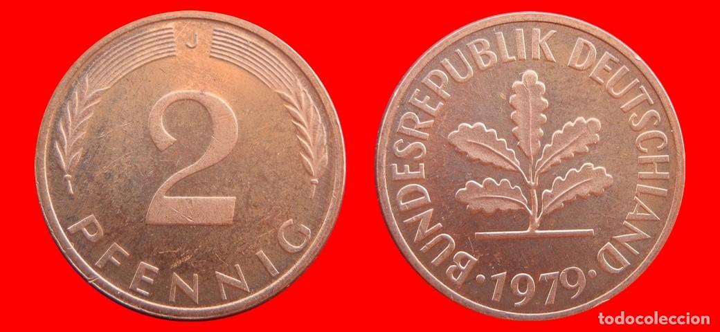 Old Coins of America: 2 PFENNIG 1979-J BRD ALEMANIA-154421