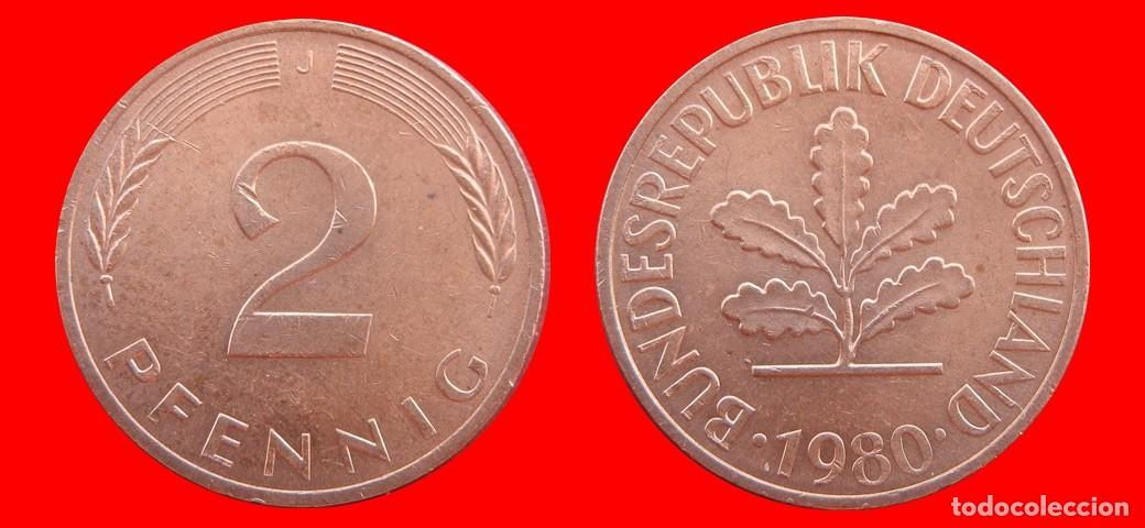 Old Coins of America: 2 PFENNIG 1980-J BRD ALEMANIA-154425