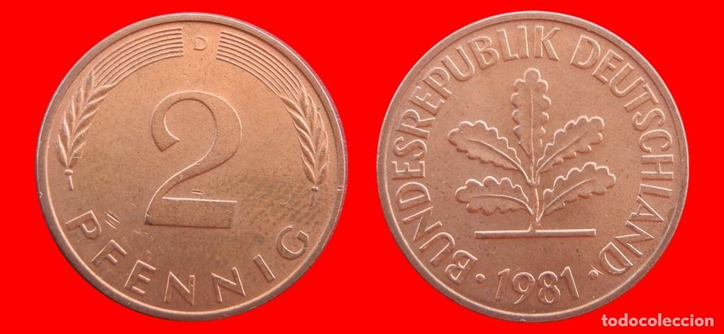 Old Coins of America: 2 PFENNIG 1981-D BRD ALEMANIA-154426