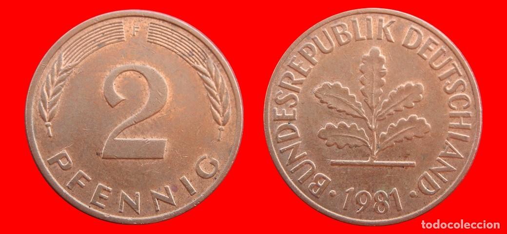 Old Coins of America: 2 PFENNIG 1981-F BRD ALEMANIA-154427