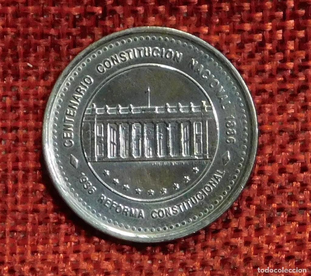 Alte M&uuml;nzen aus Amerika: Republica de Colombia - 1986 - Centenario Constituci&oacute;n Nacional - Reforma constitucional - 50 Pesos