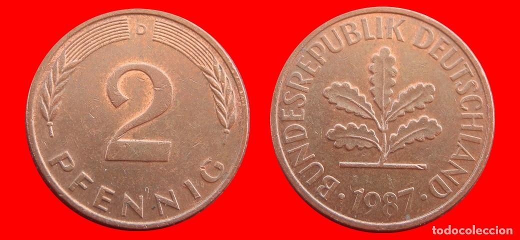 Monedas antiguas de Am&eacute;rica: 2 PFENNIG 1987-D BRD ALEMANIA-154449