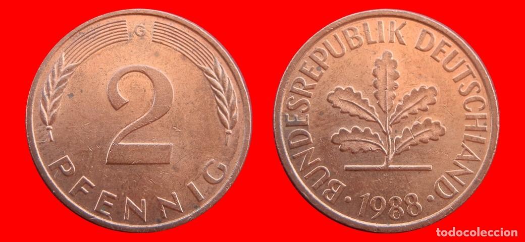 Monedas antiguas de Am&eacute;rica: 2 PFENNIG 1988-G BRD ALEMANIA-154454